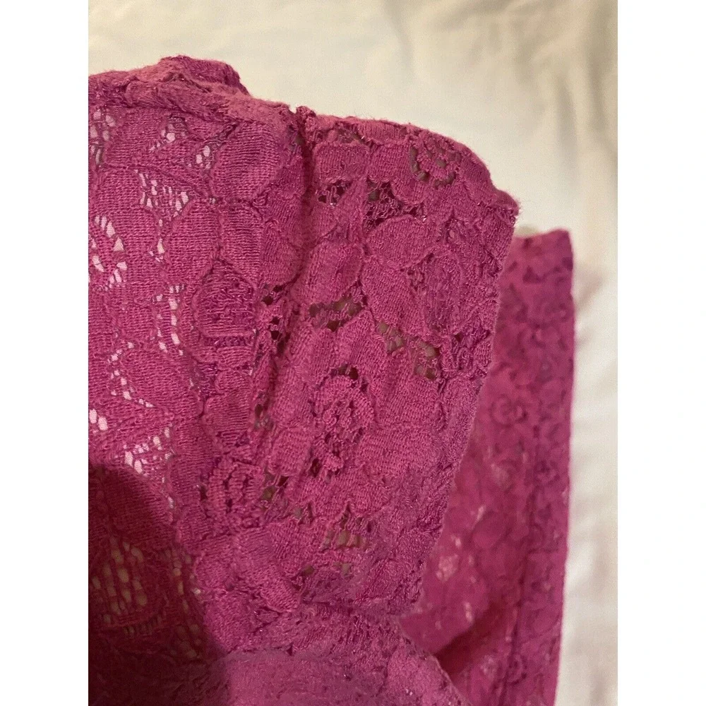 Dressed Up By Gymboree Girls Dress size 8 Pink Lace Overlay‎ Shift Button Back